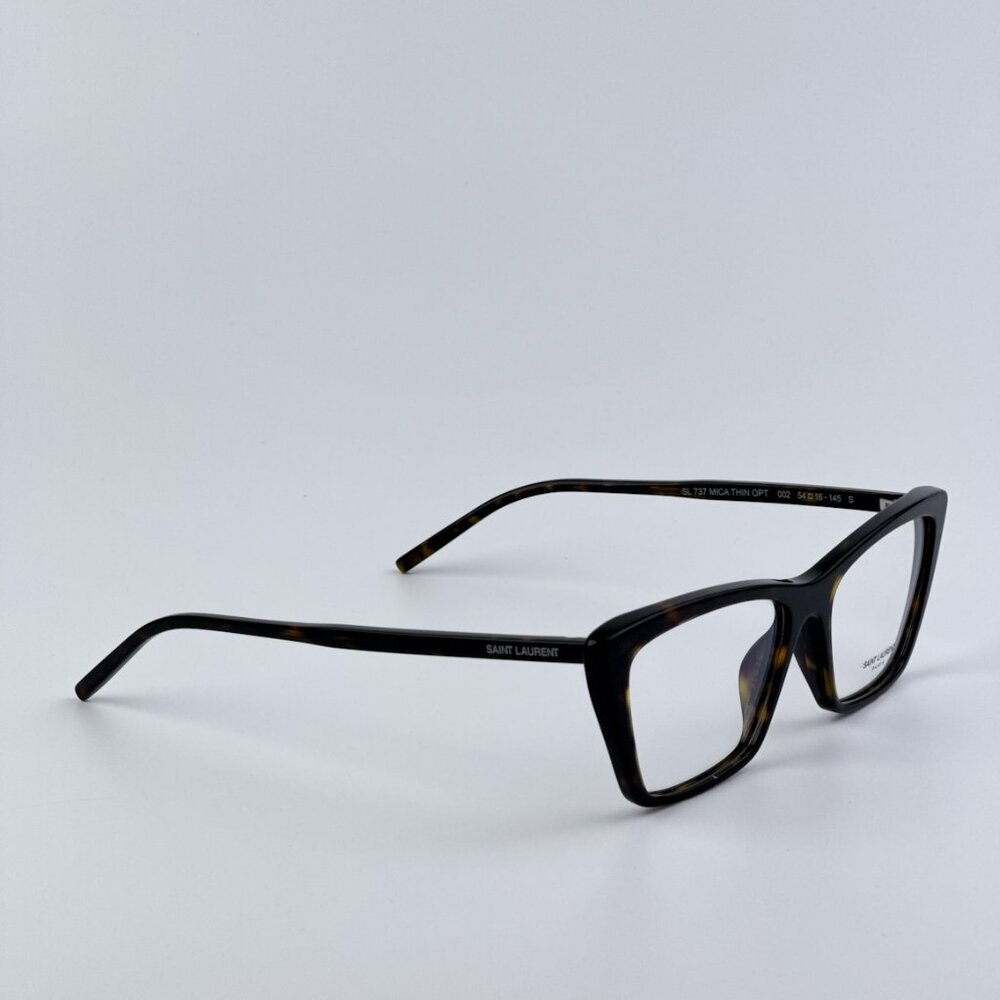 Saint Laurent SL737 MICA THIN OPT 002 BRAND NEW Eyeglasses Dark Havana Unisex - Picture 7 of 12